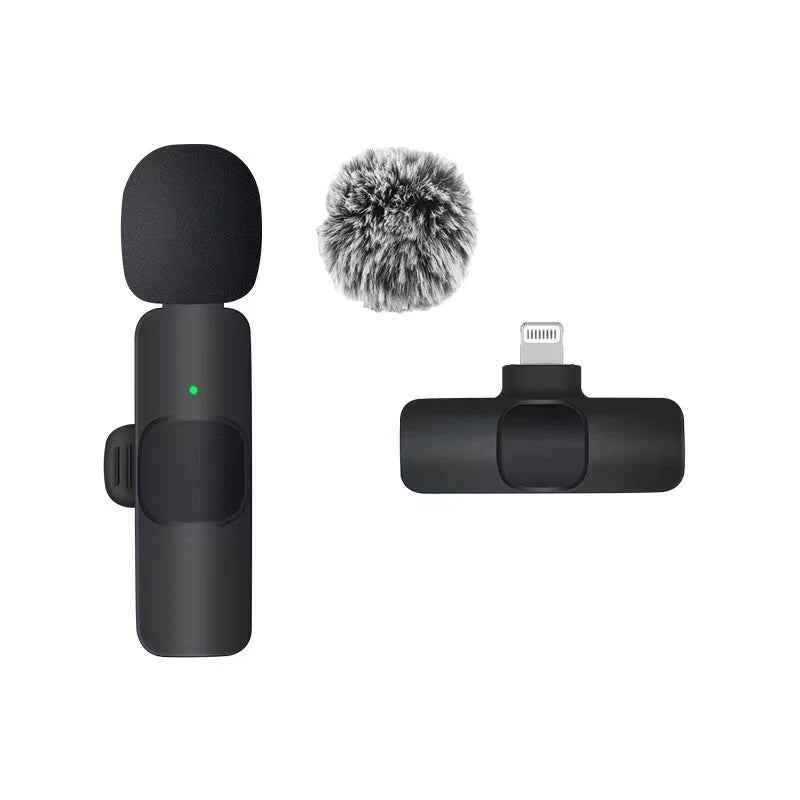 Micrófono portátil inalámbrico compatible con IPhone/Android