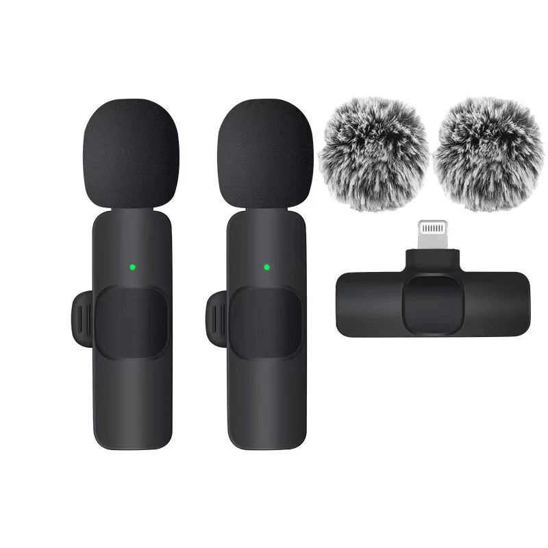 Micrófono portátil inalámbrico compatible con IPhone/Android