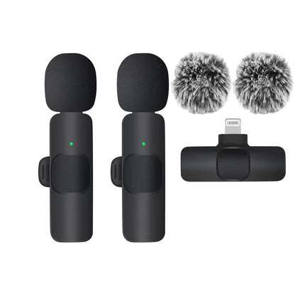 Micrófono portátil inalámbrico compatible con IPhone/Android